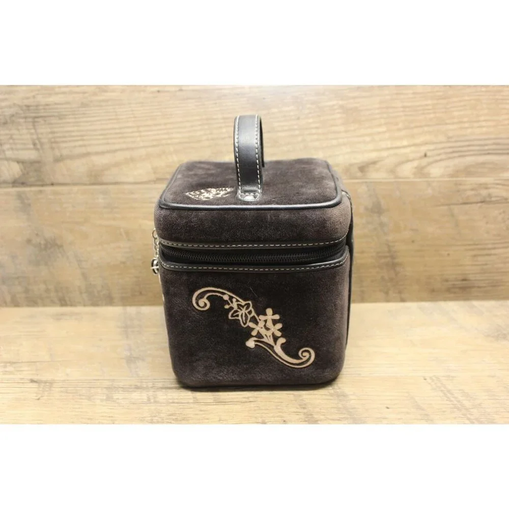 JUICY COUTURE Sugar & Spice Velour Train Case Y2K‎ Embroidered Makeup Bag